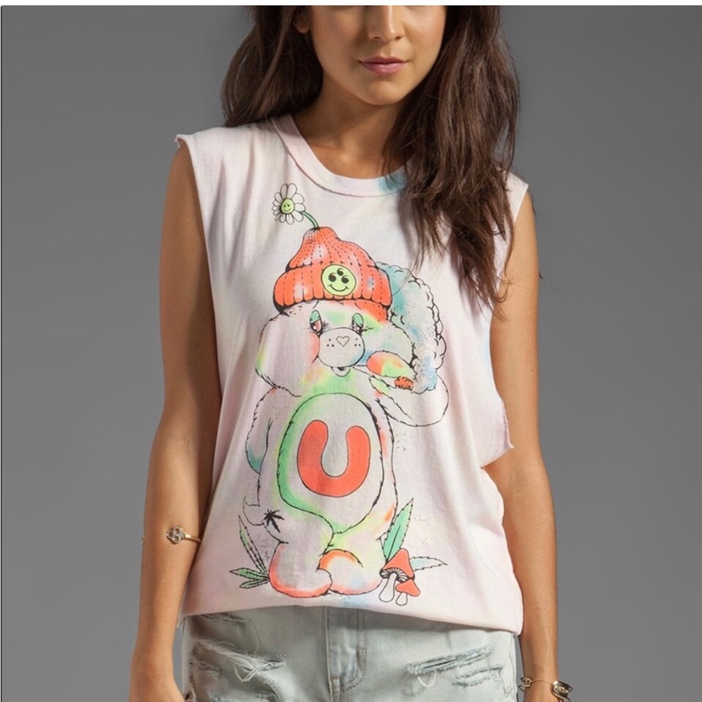 Rare UNIF Don’t Care Bears Muscle Tank - Picture 7 of 7